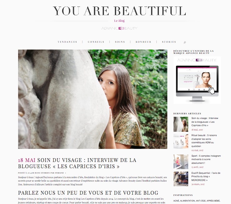 article presse blogueuse beaute