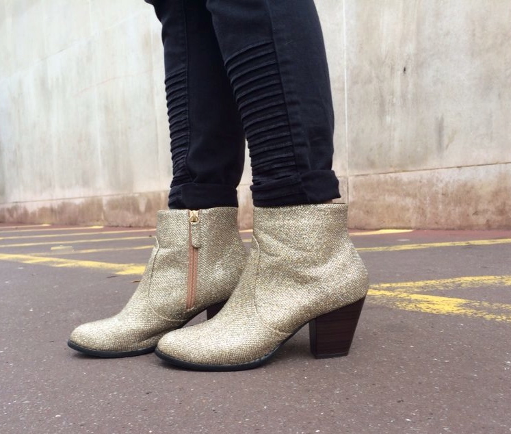 bottines dorees