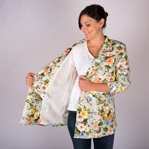 veste fleurie vintage