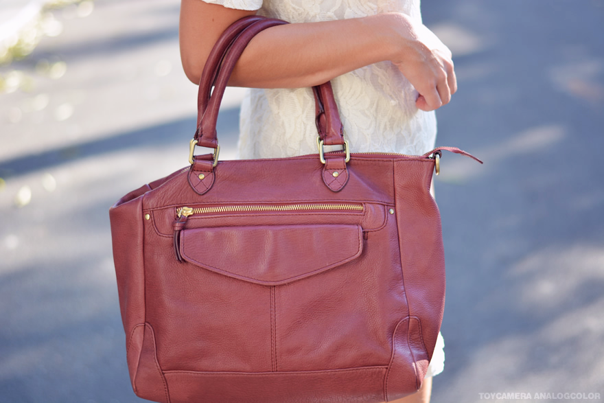 sac bordeau en cuir