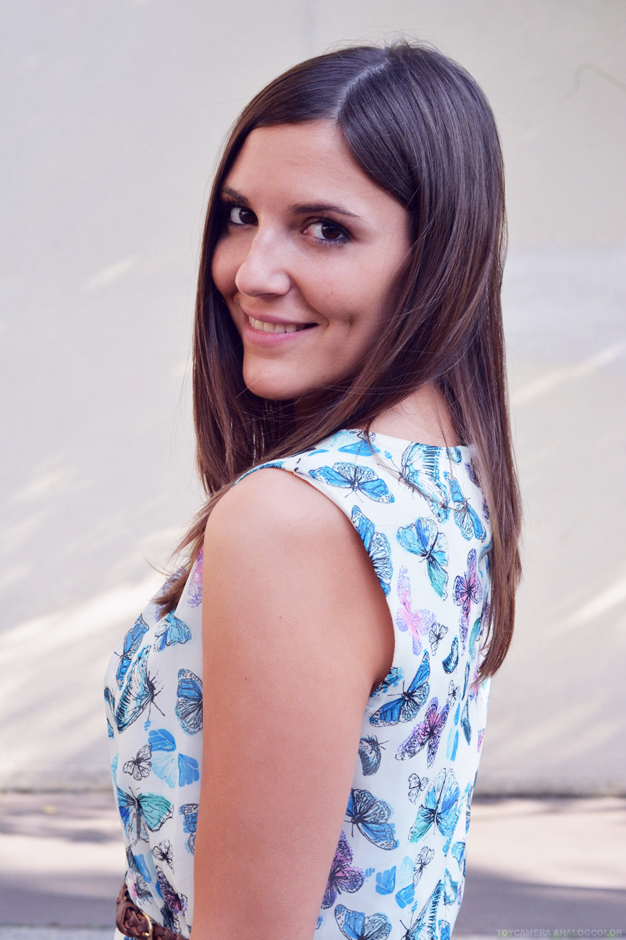 robe imprimée papillons