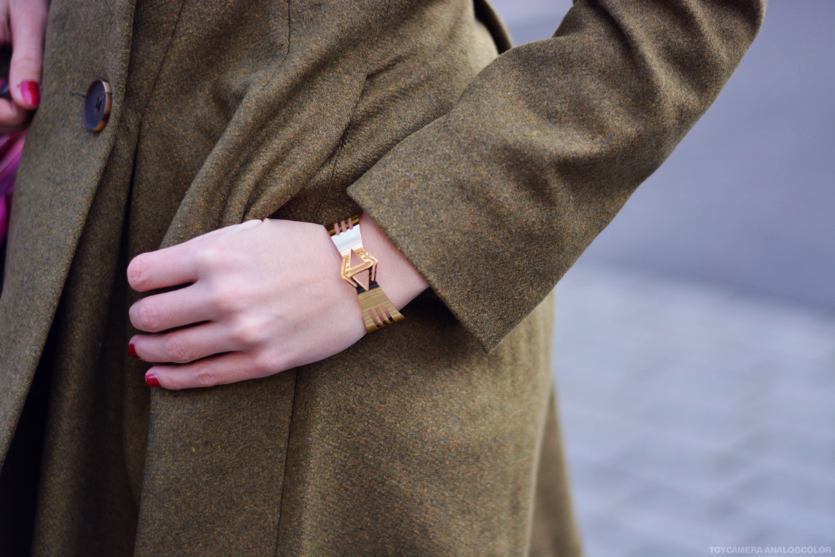 bracelet graphique or