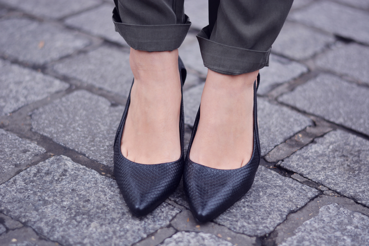 escarpins effet reptile