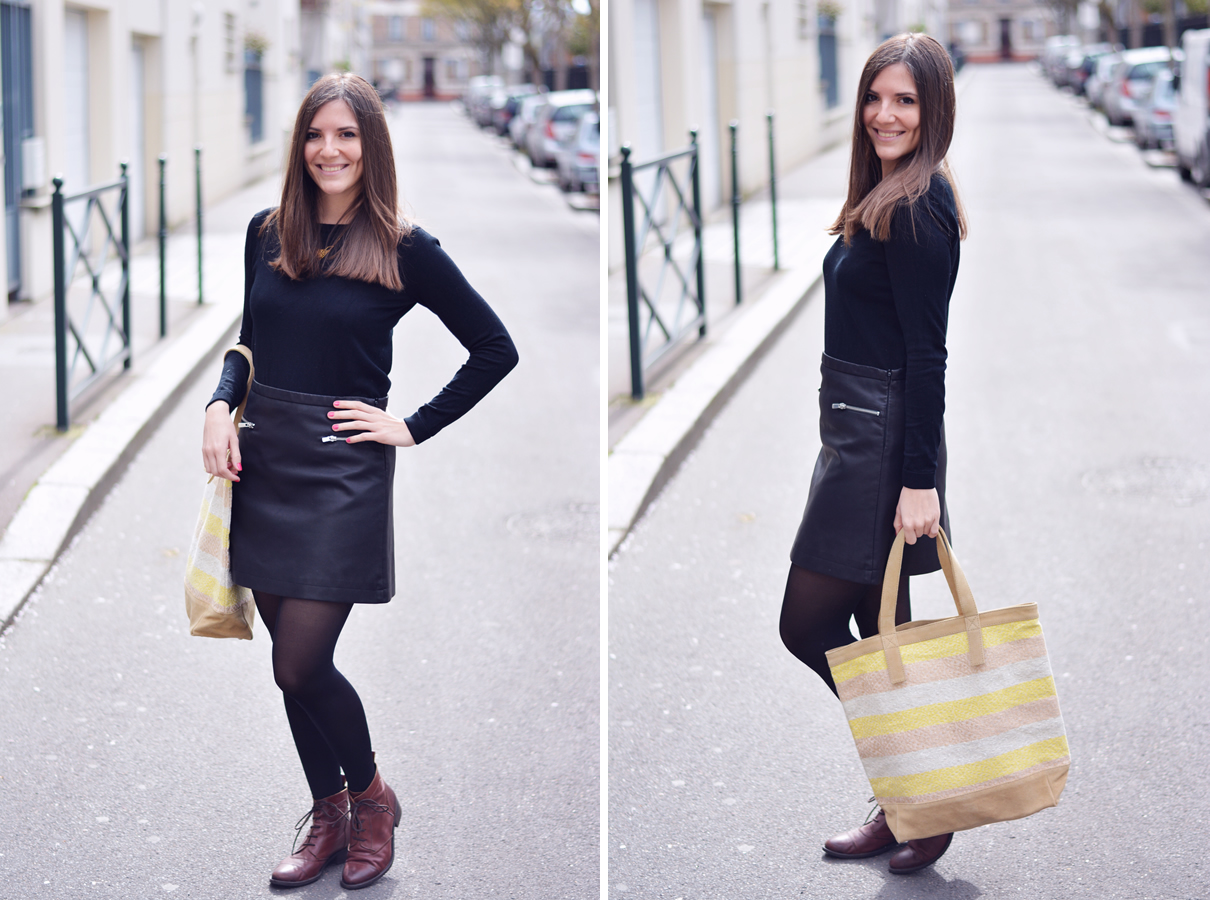 look noir et jaune