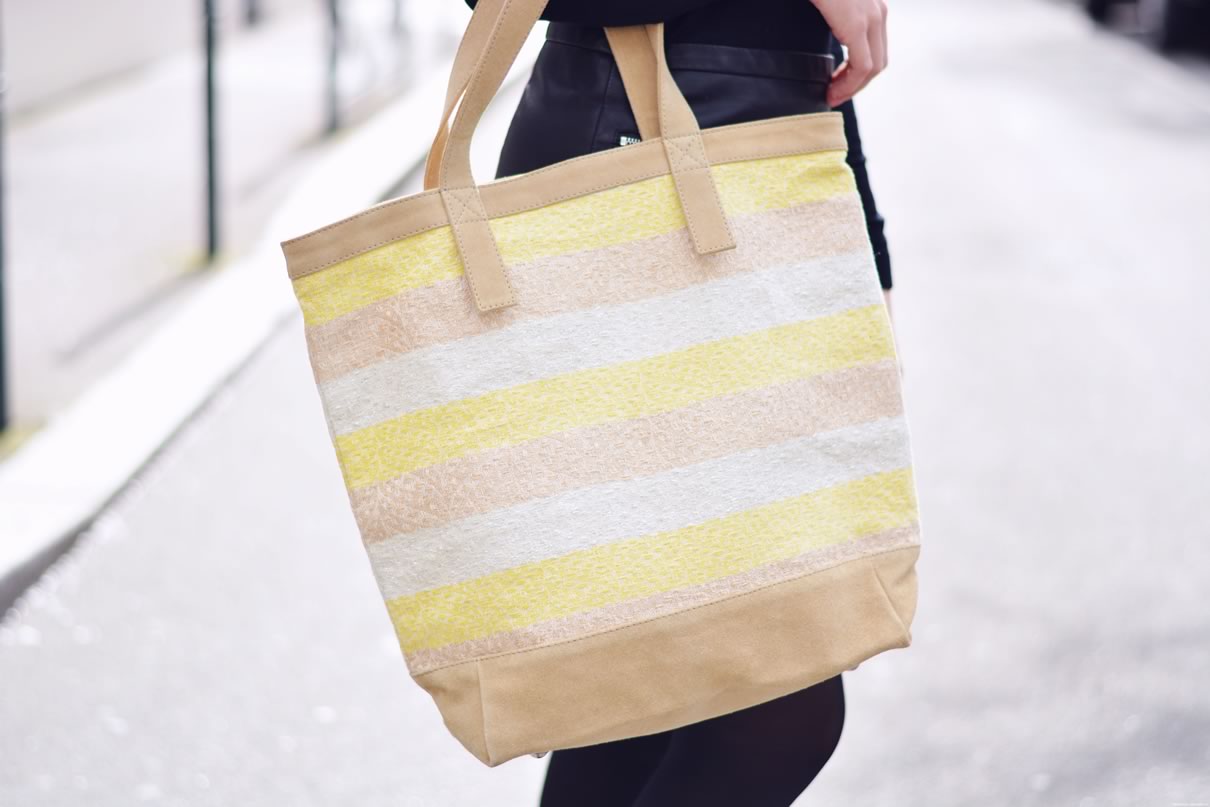 sac jaune de plage