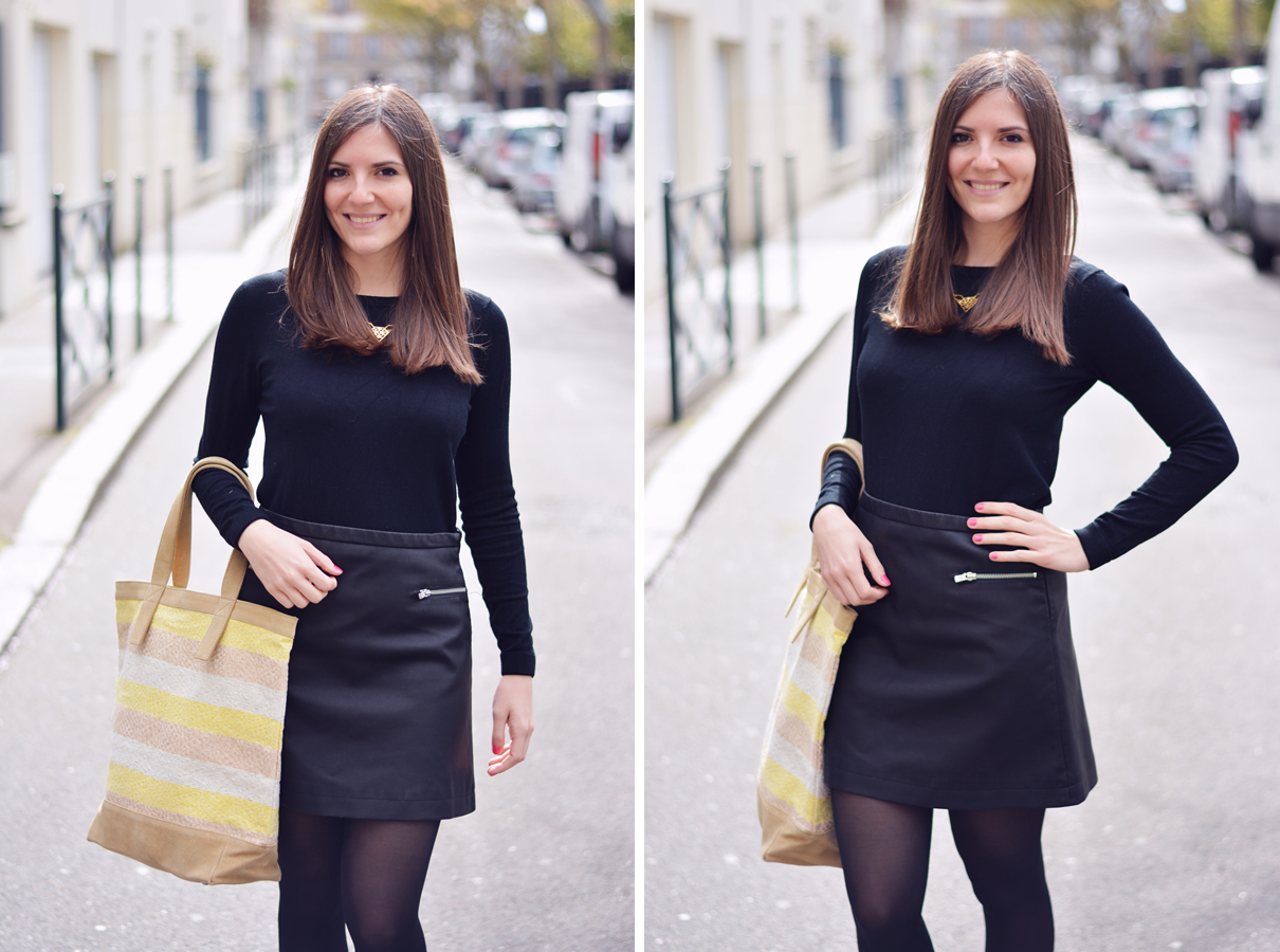 total look noir blogueuse