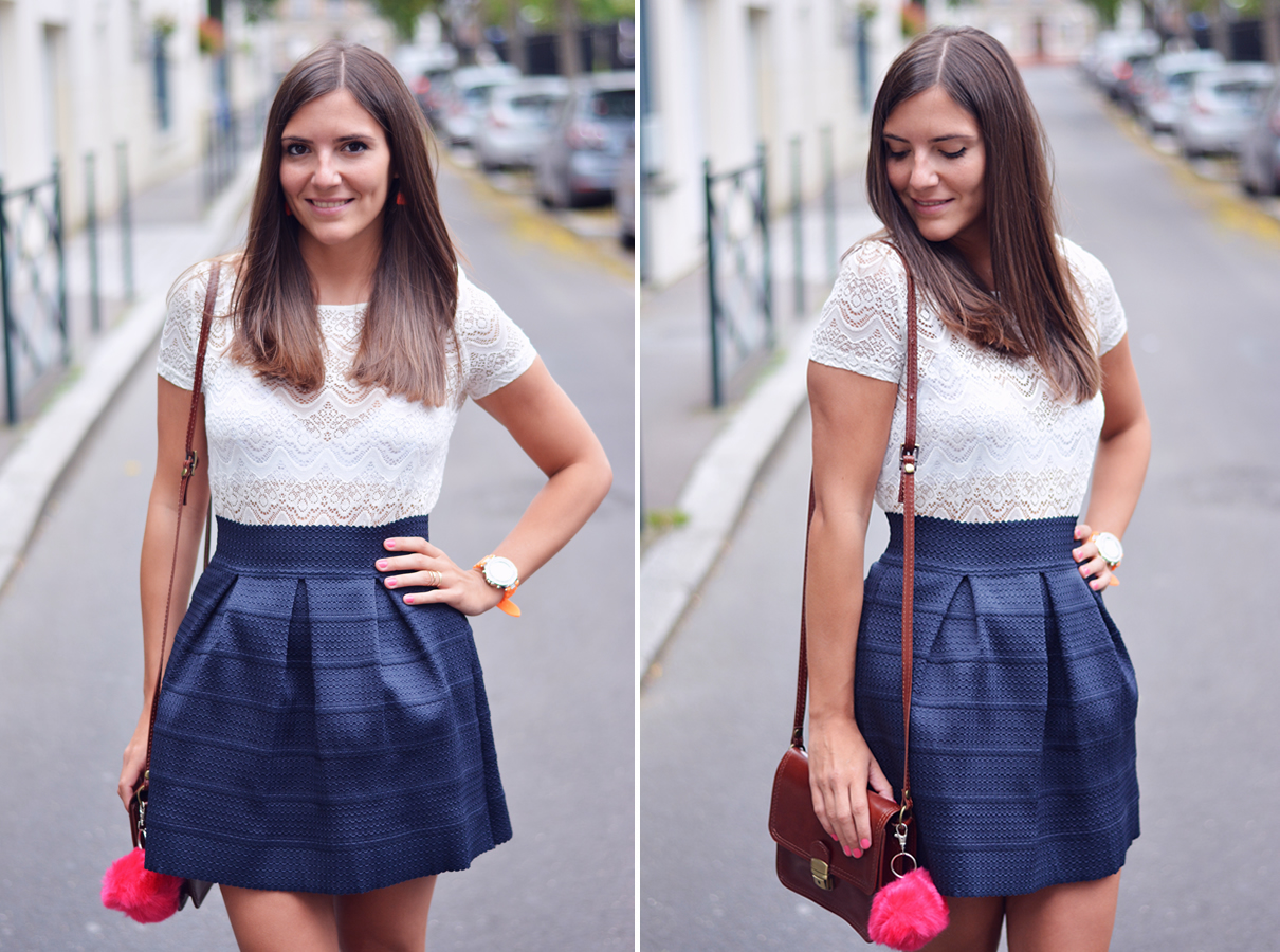 look blanc et bleu