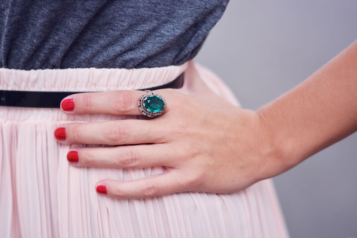 bague vintage emeraude