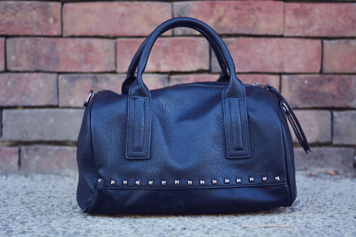 sac en cuir noir