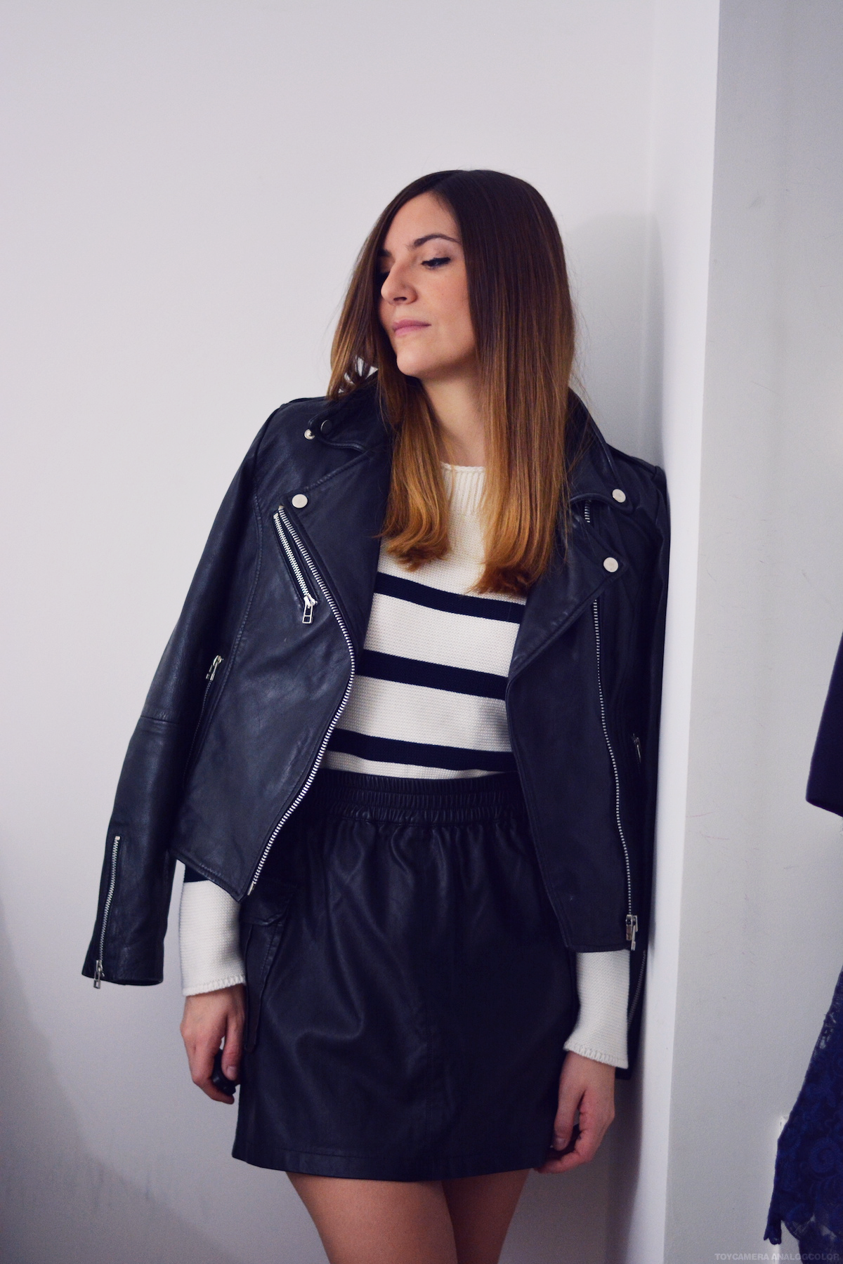 mariniere et perfecto en cuir