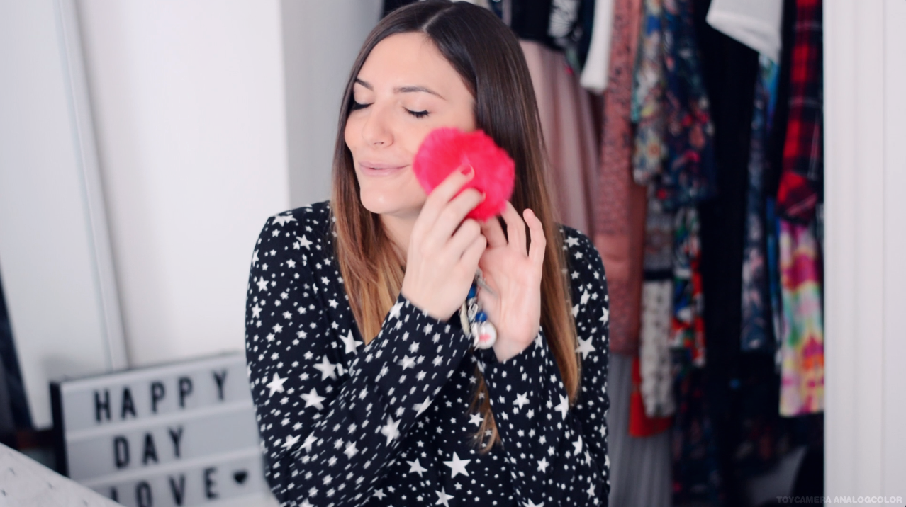 porte clefs pompon rose